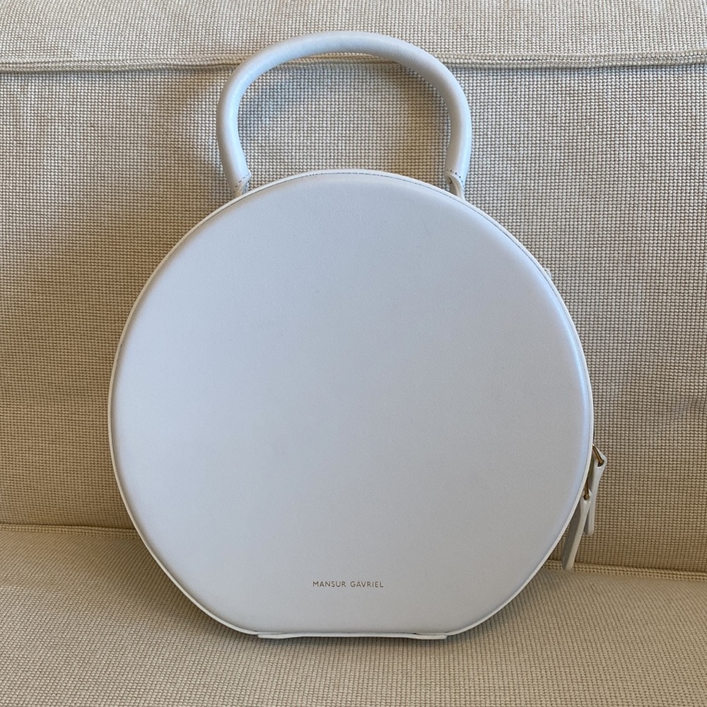 NEW Mansur Gavriel Circle Bag in White